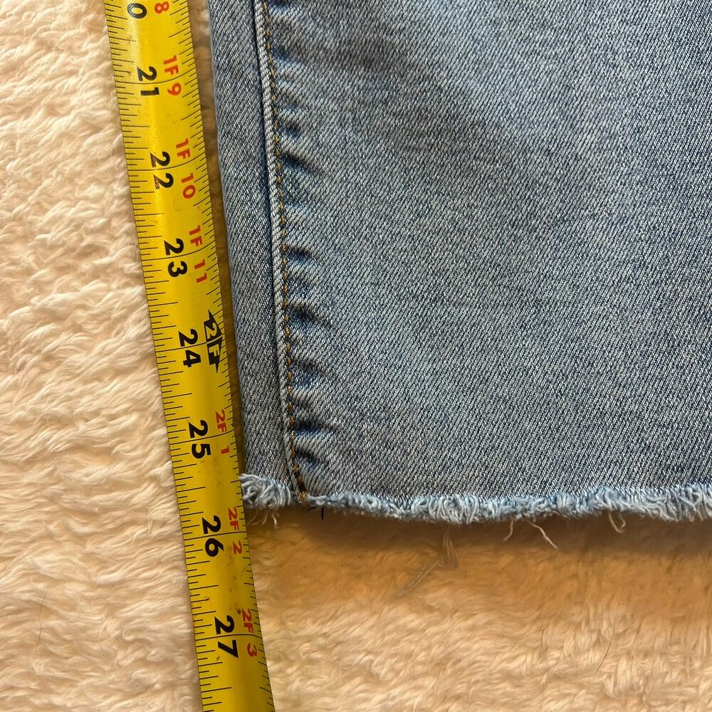 Levi's Women's High Rise Wedgie Straight Leg Denim Jeans Blue‎ Sz 27 Frayed Hem - Picture 9 of 11